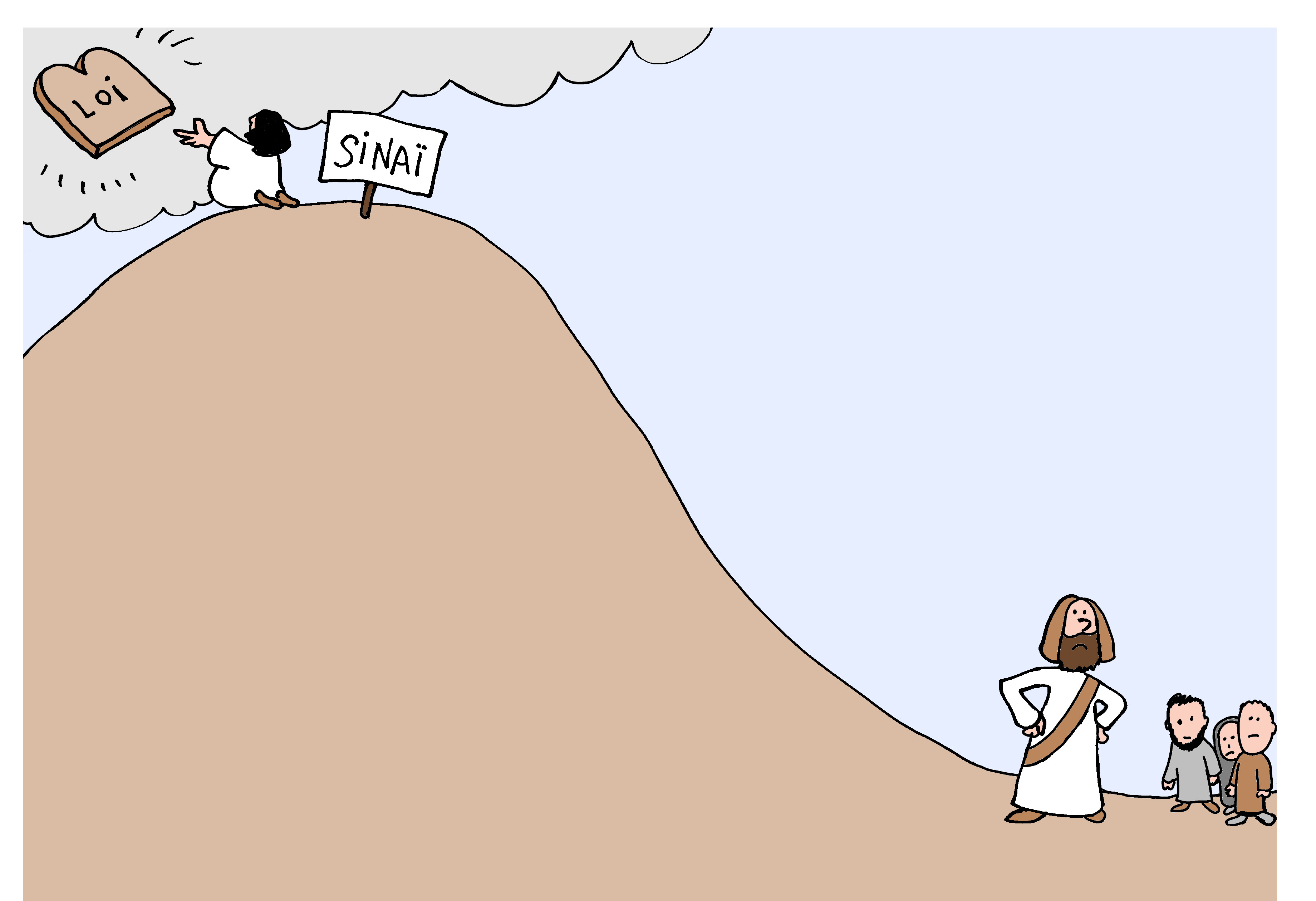 Moïse et le peuple dans le désert