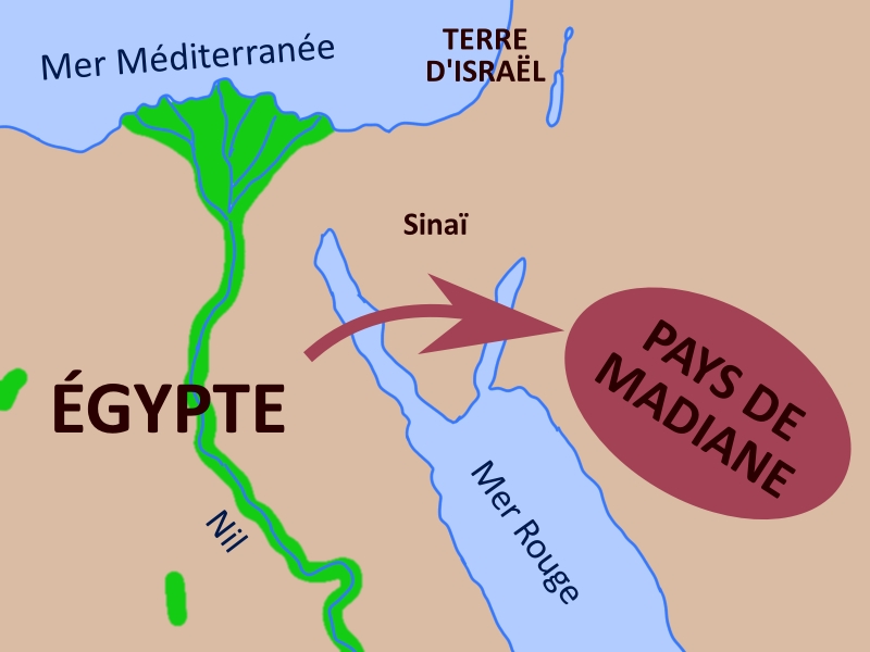 Carte montrant le pays de Madiane